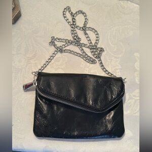 Hobo International Daria Leather Crossbody Clutch w/ Detachable Chain Strap